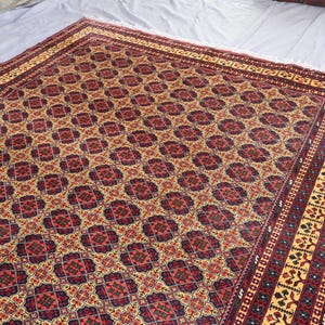 Large Afghan rug, 8x11 Ft, SPECIAL SALE, Top Quality Soft Pile 100 % Wool Handmade Rug, Natural veg dyes, Oriental Area Rug, Vintage Carpet image 8