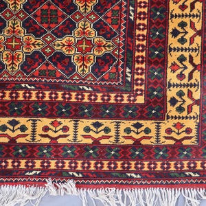 Large Afghan rug, 8x11 Ft, SPECIAL SALE, Top Quality Soft Pile 100 % Wool Handmade Rug, Natural veg dyes, Oriental Area Rug, Vintage Carpet image 4