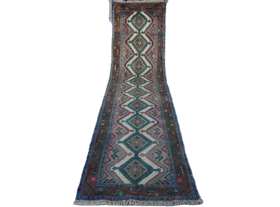 10 Ft Muted Gray Vintage Rug, Handmade Wool Rug, Caucasian Geometric ...