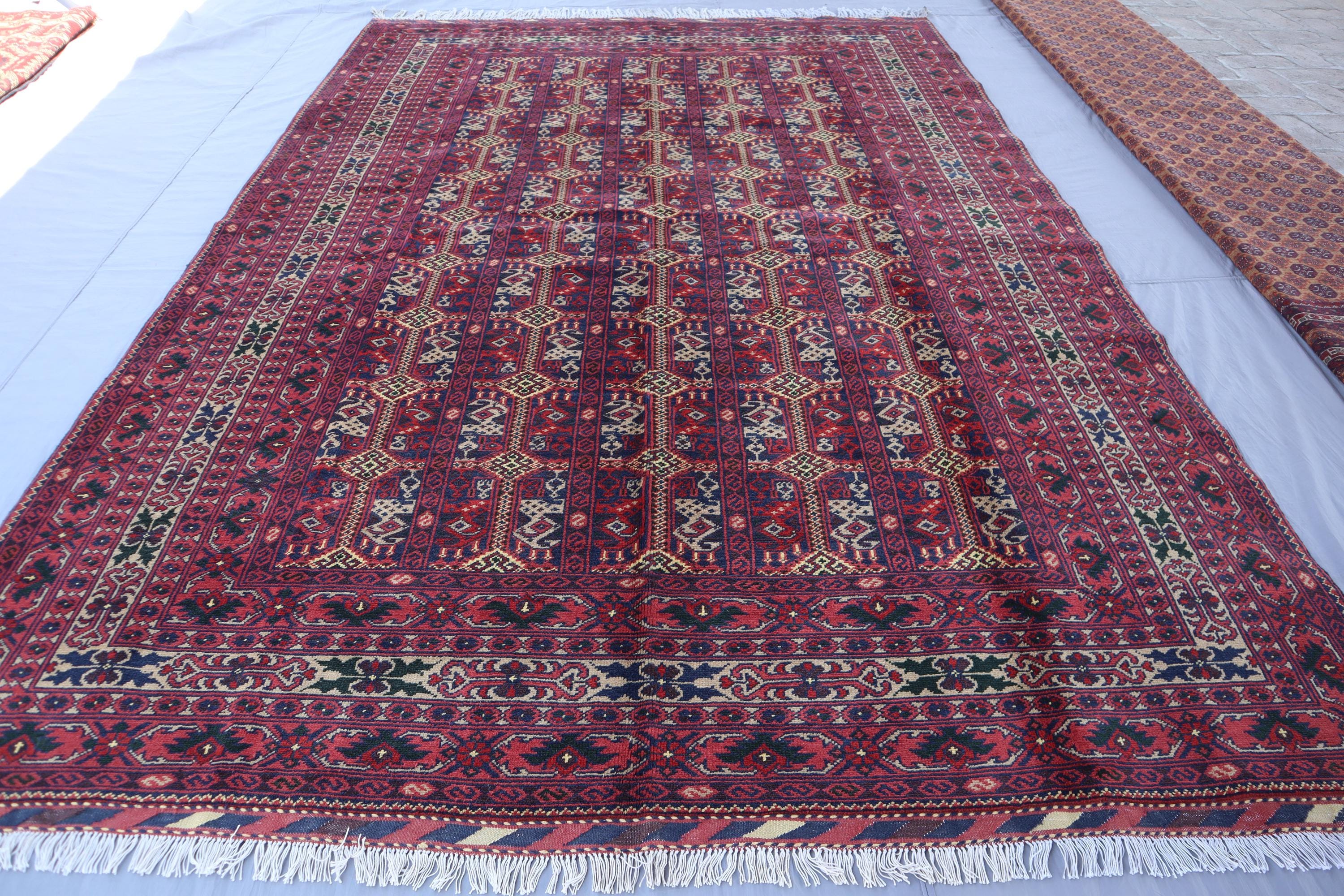 アフガニスタンハンドメイドトライブルラグ アフガニスタンハンドメイドトライブルラグ アフガニスタン