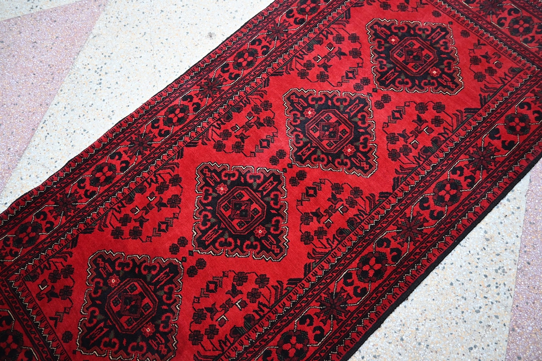 7 Ft Entryway Runner 6.8 X 3.0 Ft Afghan Runners Handmade Etsy