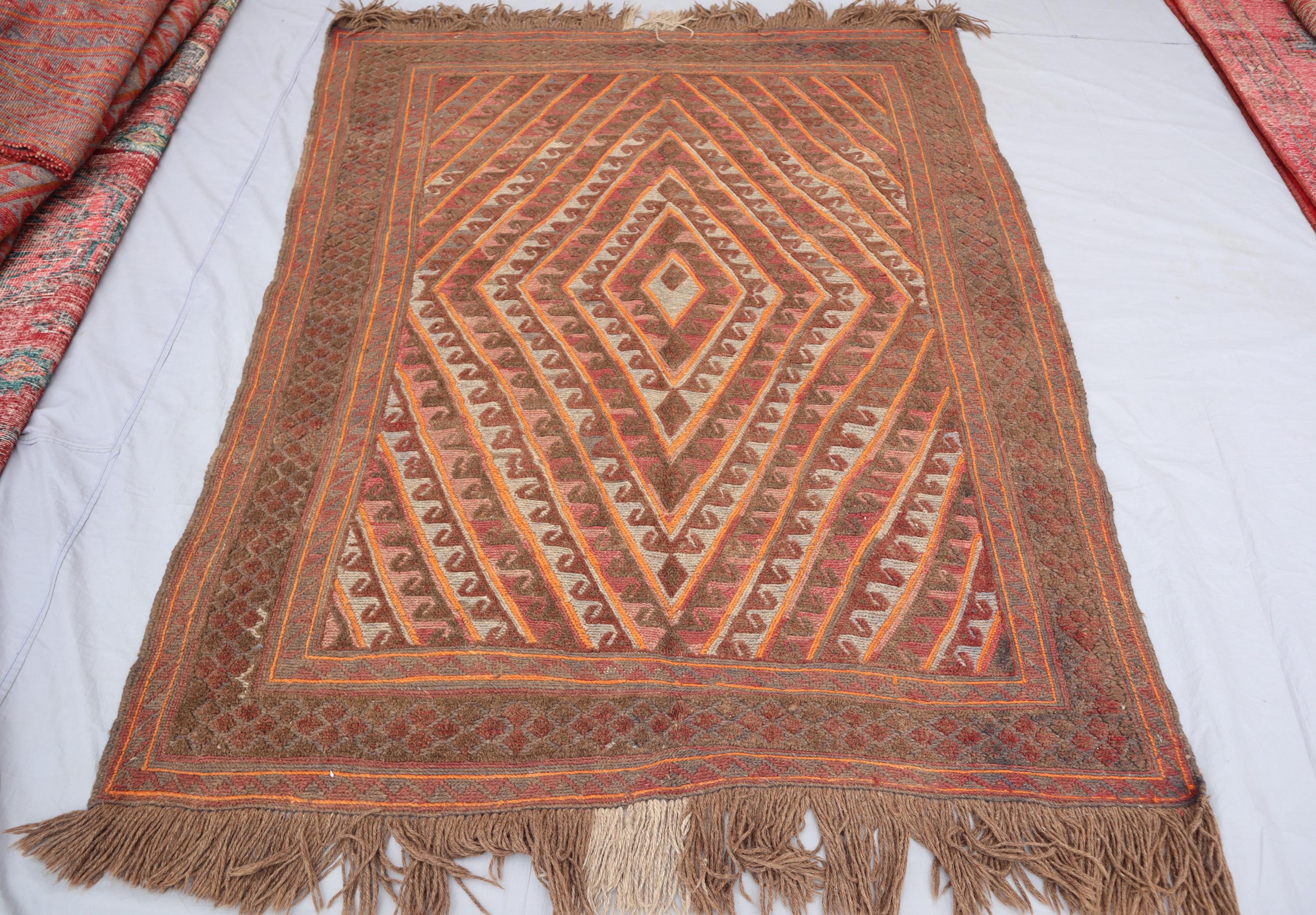 5x6 アフガニスタンアンティークラグ メシュワニ ベルジェスタラグ