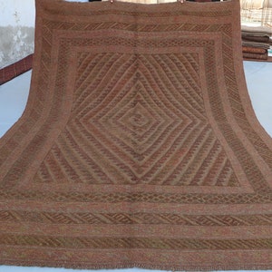 6&#39;6x9&#39;3 ft Vintage Afghan Area Rug, Fine Berjesta Mashwani Rug/ Handmade Wool Area rug/ Oriental Bedroom 7x9 Rug/ Office Rug/ Farmhouse Rug