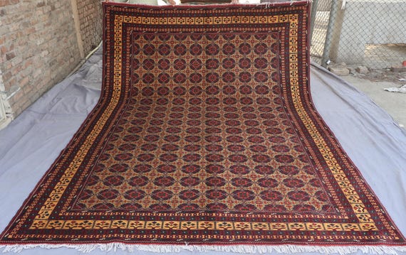 Large Afghan rug, 8x11 Ft, SPECIAL SALE, Top Quality Soft Pile 100 % Wool Handmade Rug, Natural veg dyes, Oriental Area Rug, Vintage Carpet