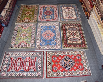 2x3 Afghan rug, 3x2 Ft, Small Pieces of Afghan rug, Handmade rug, Entrance, kazak rug, Afghan Hand Knotted 100% Wool, Small Gift Item,Tribal
