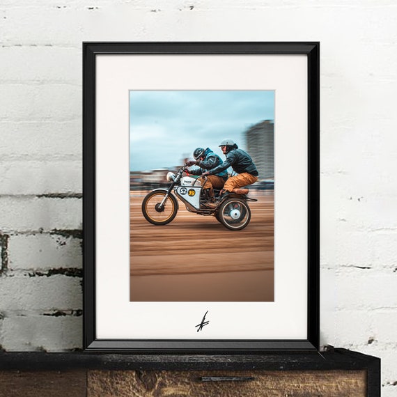 Beach Race England. Motorcycle on a Beach Racing. Signed by - Etsy