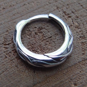 Celtic knot sterling silver viking celtic Single earring hoop 0.6 inch