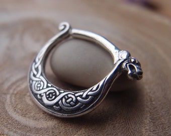 Viking Septum Ring Drakkar Sterling Silver Nose Ring Piercing septum clicker