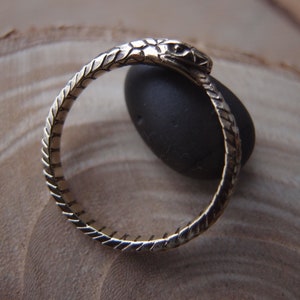 Jormungandr Bronze Ouroboros Snake Unisex Band Ring Custom Size