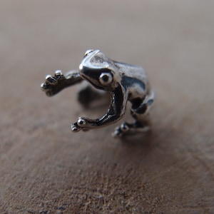 Sterling Silver Frog Ear Cuff Jacket No Piercing Non Pierced Cute frog