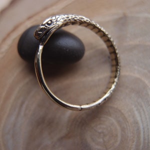 Ouroboros Snake  Bronze  Band Ring Custom Size unisex ring Jormungandr