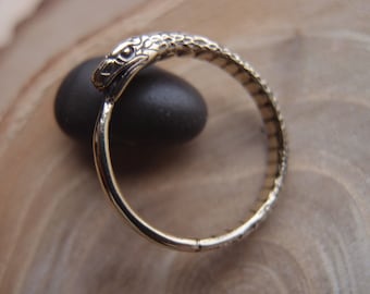 Ouroboros Snake  Bronze  Band Ring Custom Size unisex ring Jormungandr