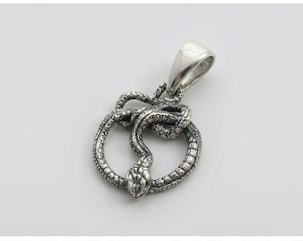 Sterlingzilveren slangenhanger - uniseks talismanketting