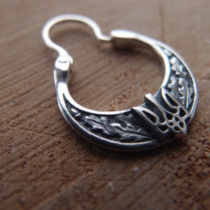 Ukrainian tryzub trident sterling silver earring Handcrafted in Ukraine cossack earring Slava Ukraini