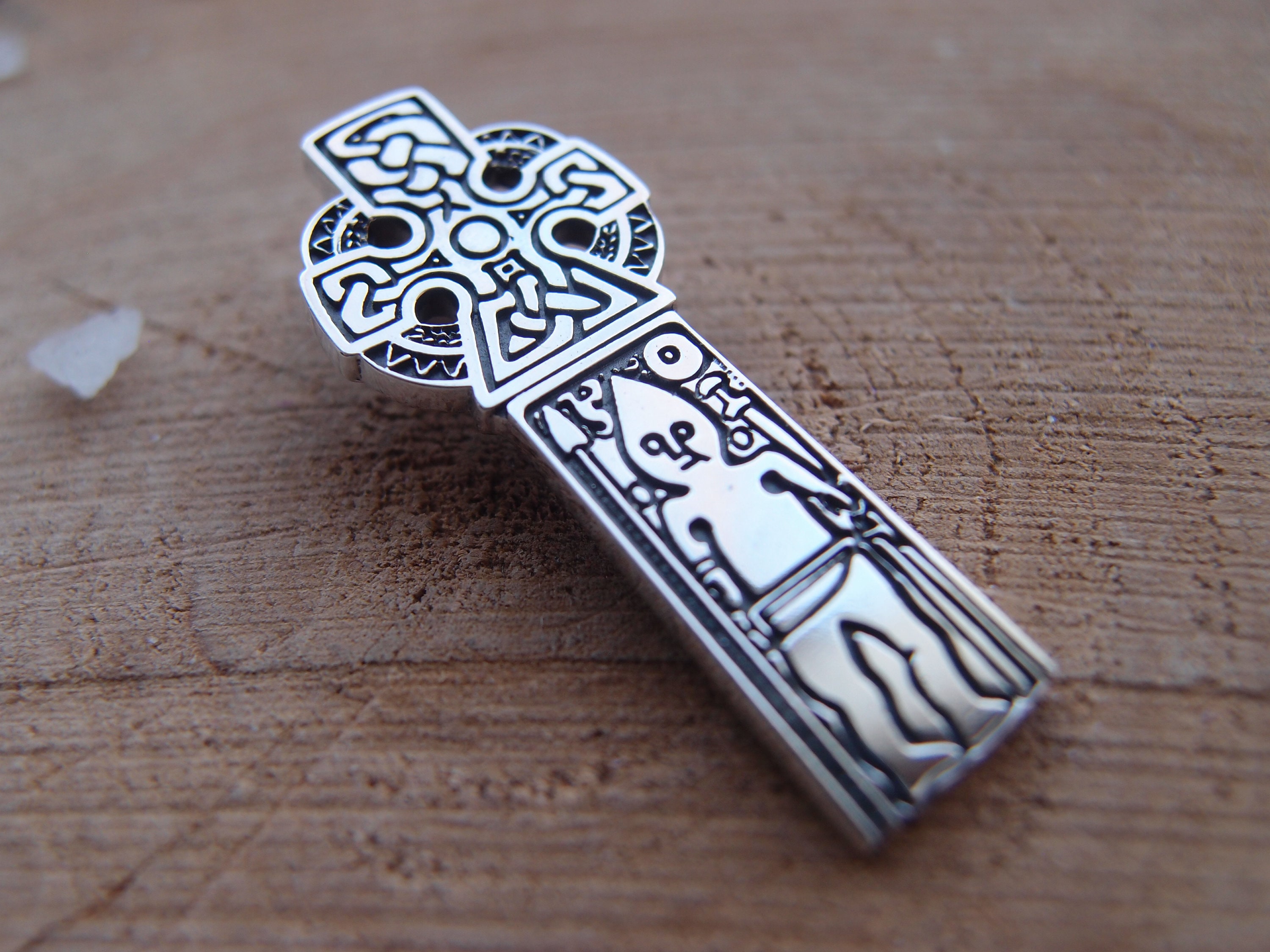 Odin cross viking warrior cross celtic cross Sterling Silver pendant