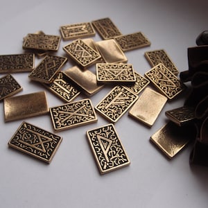 Metal Bronze Brass Rune Set Elder Futhark Norse Shamanic Odin Magic ...