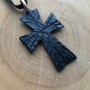 Forged steel Cross pendant in old world style