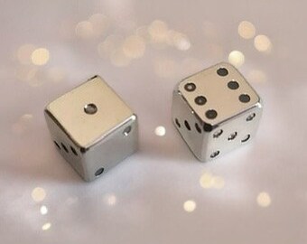 Sterling Silver metal Dice Cubes dice rolls dice blocks