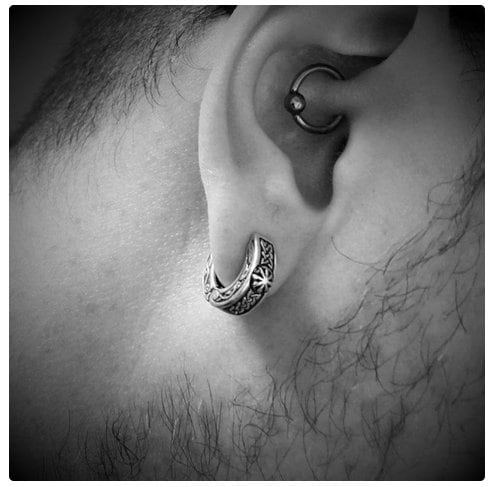 Orecchini Celti In Argento Sterling 925 Con Nodo E Rune Vichinghe – Gioielli Nordici Uomo E Donna, Ipoallergenici, Idea Regalo
