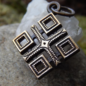 Bronze Makosh Pendant: Slavic Goddess Amulet, Pagan Jewelry