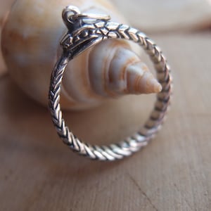 Ouroboros Snake Sterling Silver pendant necklace