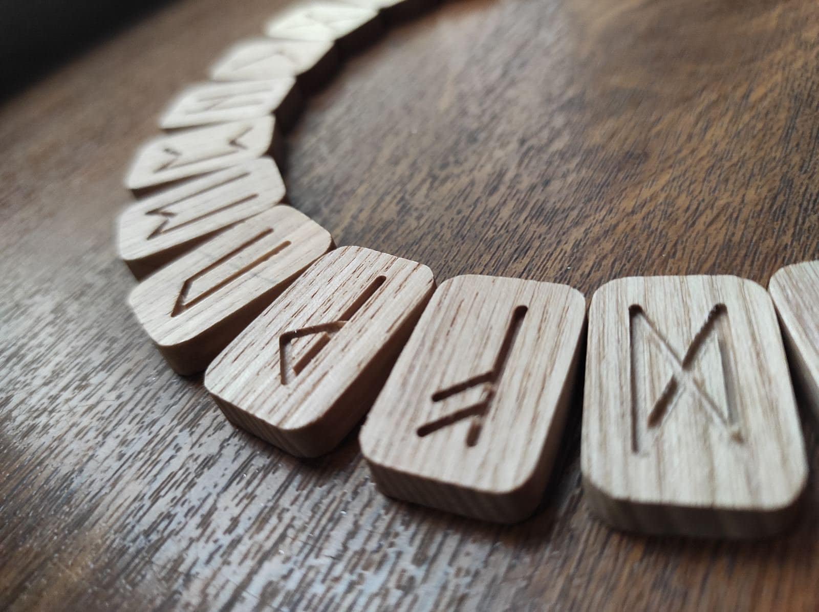 Wooden Runes Set Elder Futhark in Leather Bag Divination Tools FREE SHIPPING Wooden Runes Set Elder Futhark in Leather Bag Divination Tools FREE SHIPPING