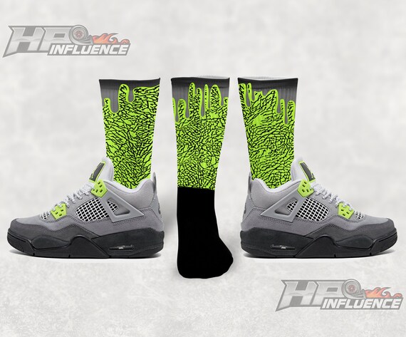 neon athletic socks