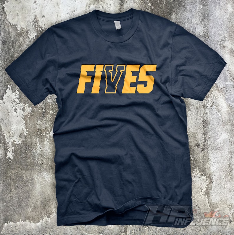 blue and yellow 5s shirts