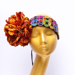 Colorful Chic/Boho Headband, Stylish Headband, Hippie Flower Headband, Headband for Women