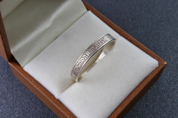 Sterling silver ring with the inscription "save a… - image 8