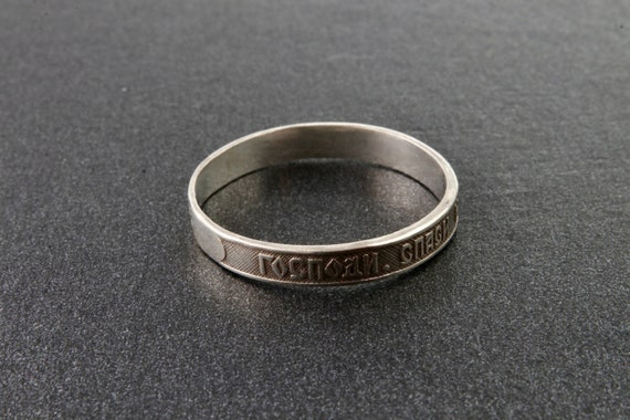 Sterling silver ring with the inscription "save a… - image 3