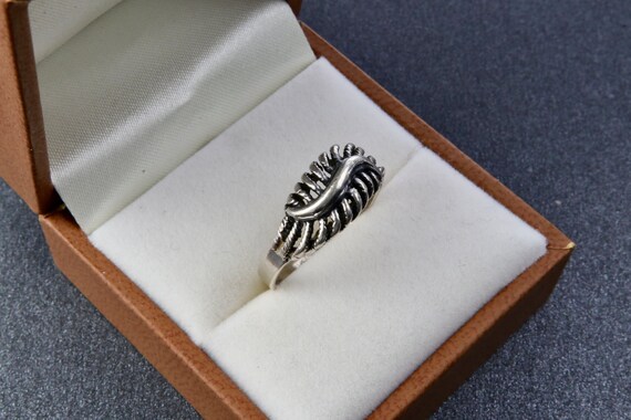 Braided sterling silver ring, Waves silver ring, … - image 7