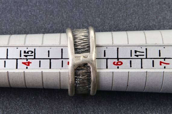 Sterling silver solid stripe ring, Minimalist sil… - image 10