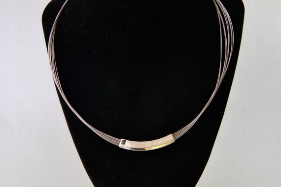 Sterling silver necklace and bracelet in art deco… - image 4