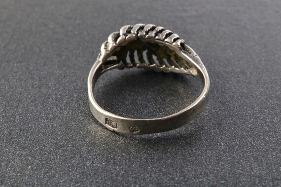 Braided sterling silver ring, Waves silver ring, … - image 4