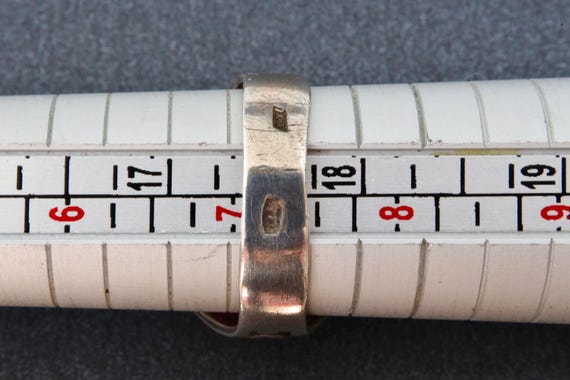 Vintage Soviet silver ring red ruby, 875 silver r… - image 10