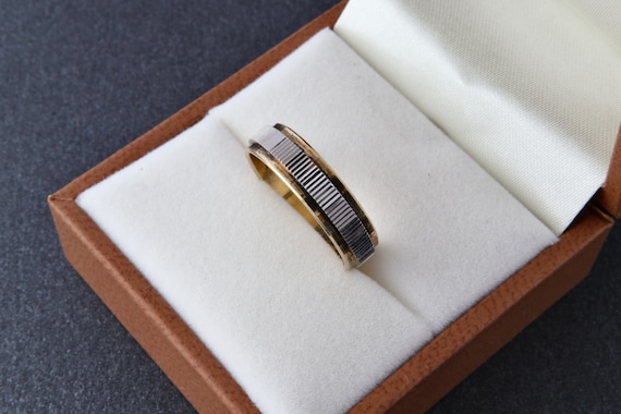 Sterling silver ring double solid stripe, Minimal… - image 4