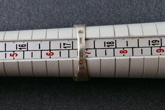 Vintage Soviet silver ruby ring, 875 silver strip… - image 10