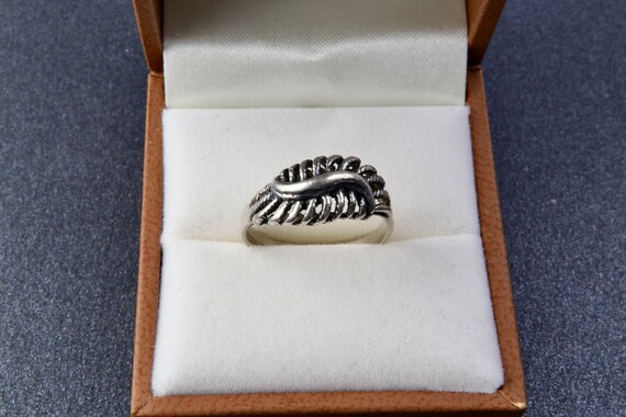 Braided sterling silver ring, Waves silver ring, … - image 5
