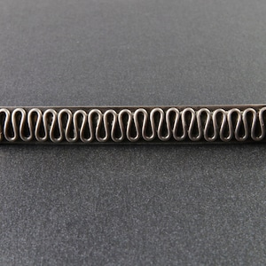Sterling silver bar brooch stock pin, Long narrow pattern brooch, Solid silver bar brooch, Vintage Art Deco silver pin