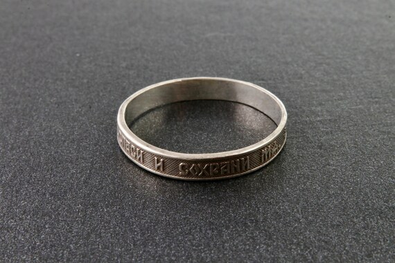 Sterling silver ring with the inscription "save a… - image 2