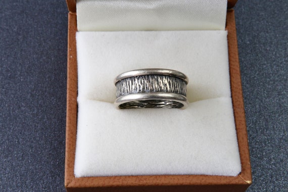 Sterling silver solid stripe ring, Minimalist sil… - image 6