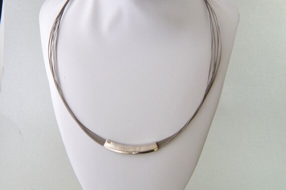Sterling silver necklace and bracelet in art deco… - image 10