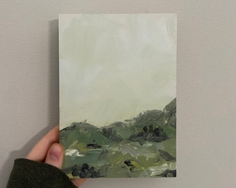 Abstract Hillside Mini Oil Painting