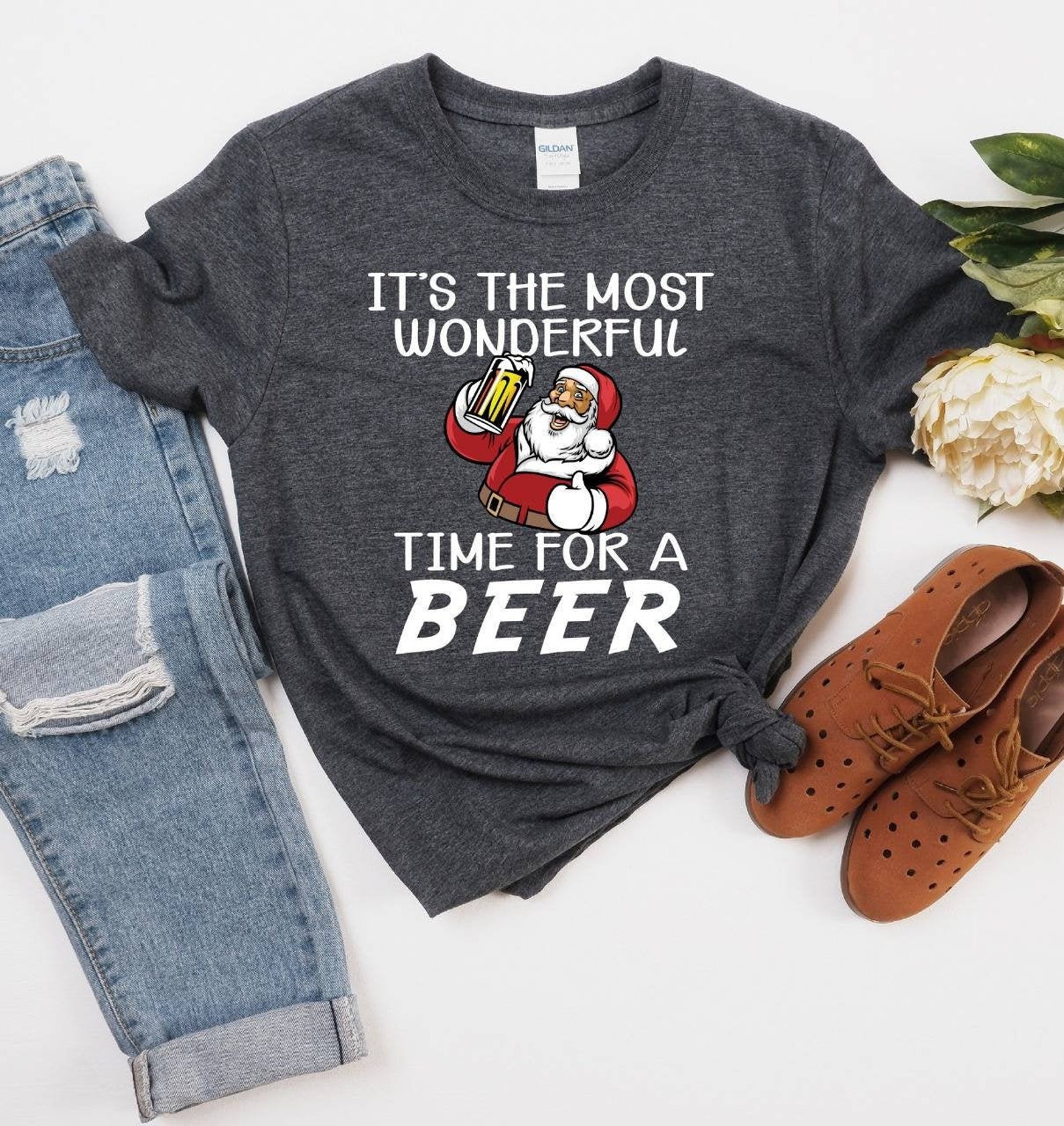 santa beer shirt