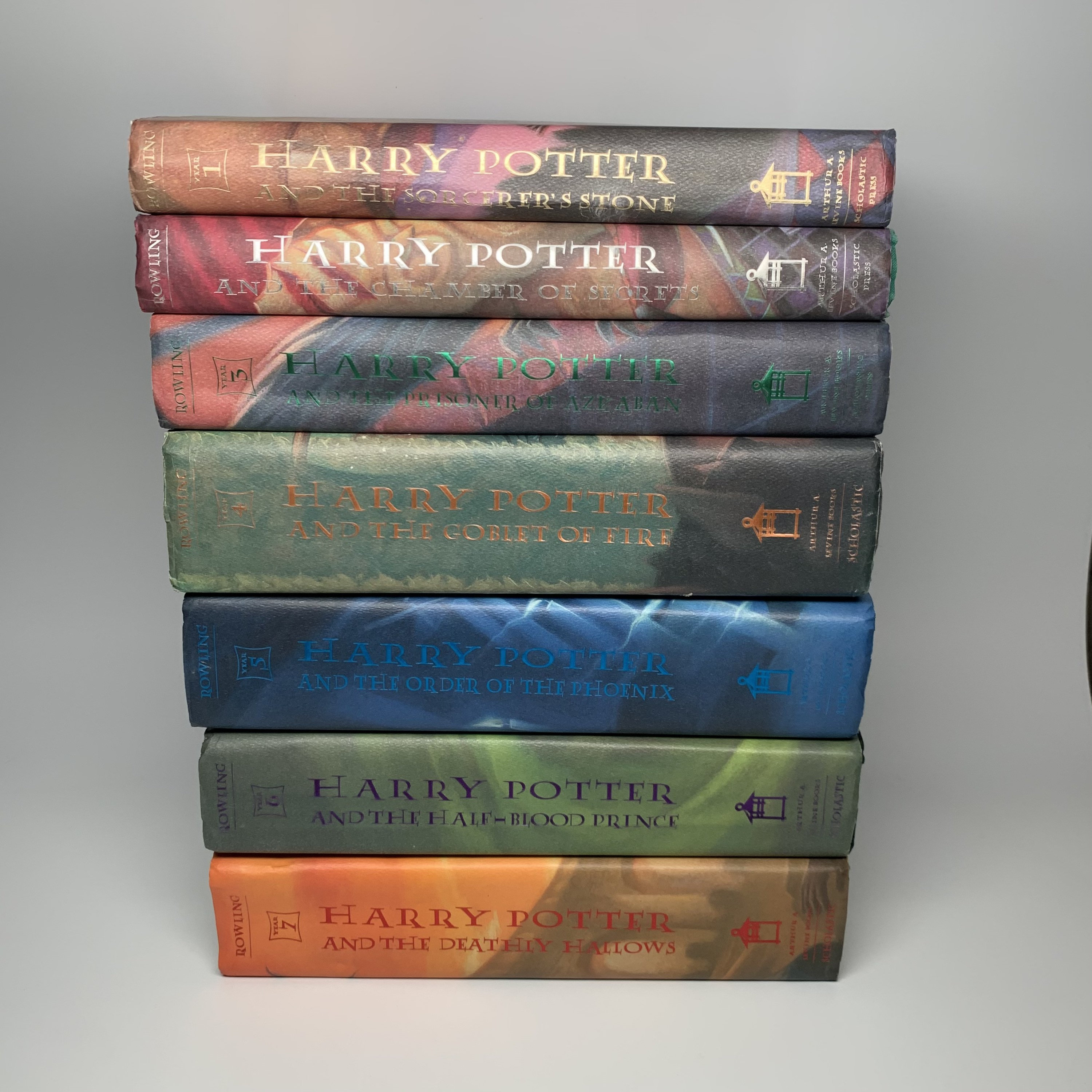 Harry Potter Hardcover Set Complete First Editions Books 17 Etsy