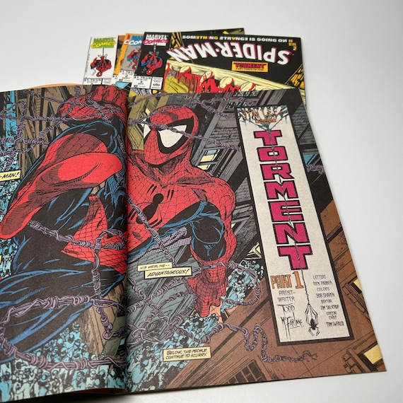 SPIDER-MAN #1 1990 Collectors アメコミリーフ 1990 MARVEL COMICS SPIDER-MAN #1 GREEN SPIDER-MAN LOGO