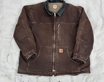 Vintage Carhartt C03 Traditional Brown Work Jacket Size XL - Etsy