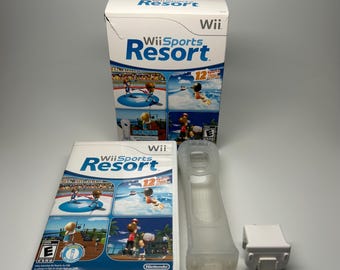 Wii Sports Resort for the Nintendo Wii (2009) Big Box w/Motion Plus Adapter *TESTED* HTF