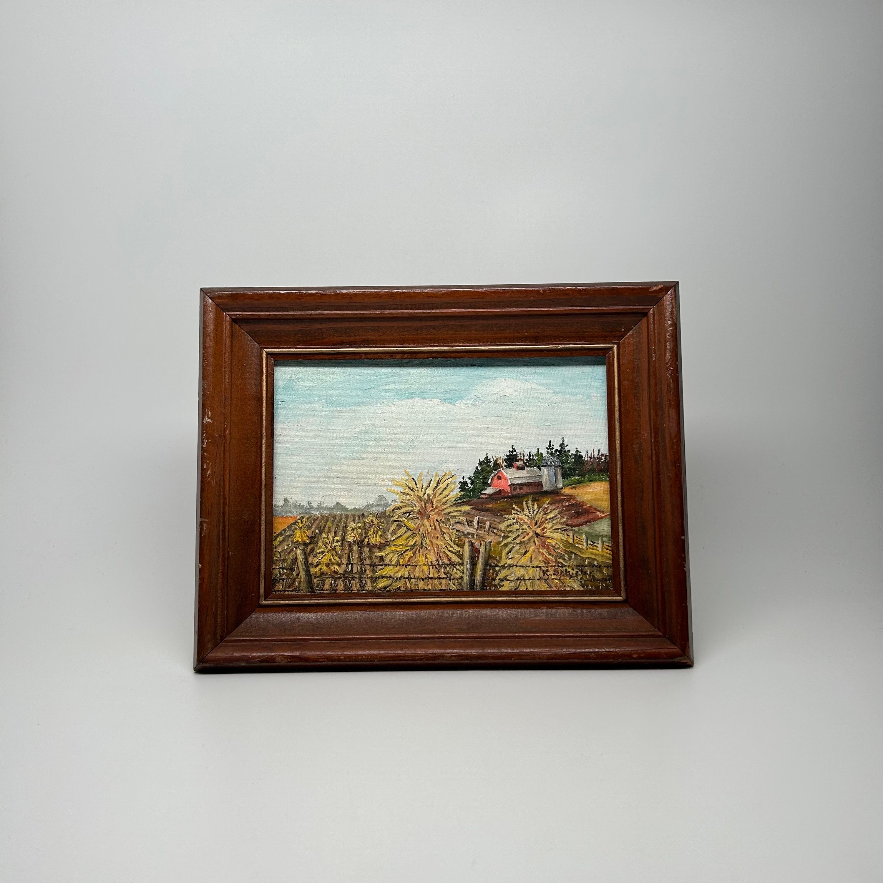 Vintage Landscape Painting Oil on Canvas *framed* - Etsy